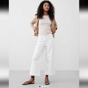 Banana Republic White Wide-Leg Jeans Size 27